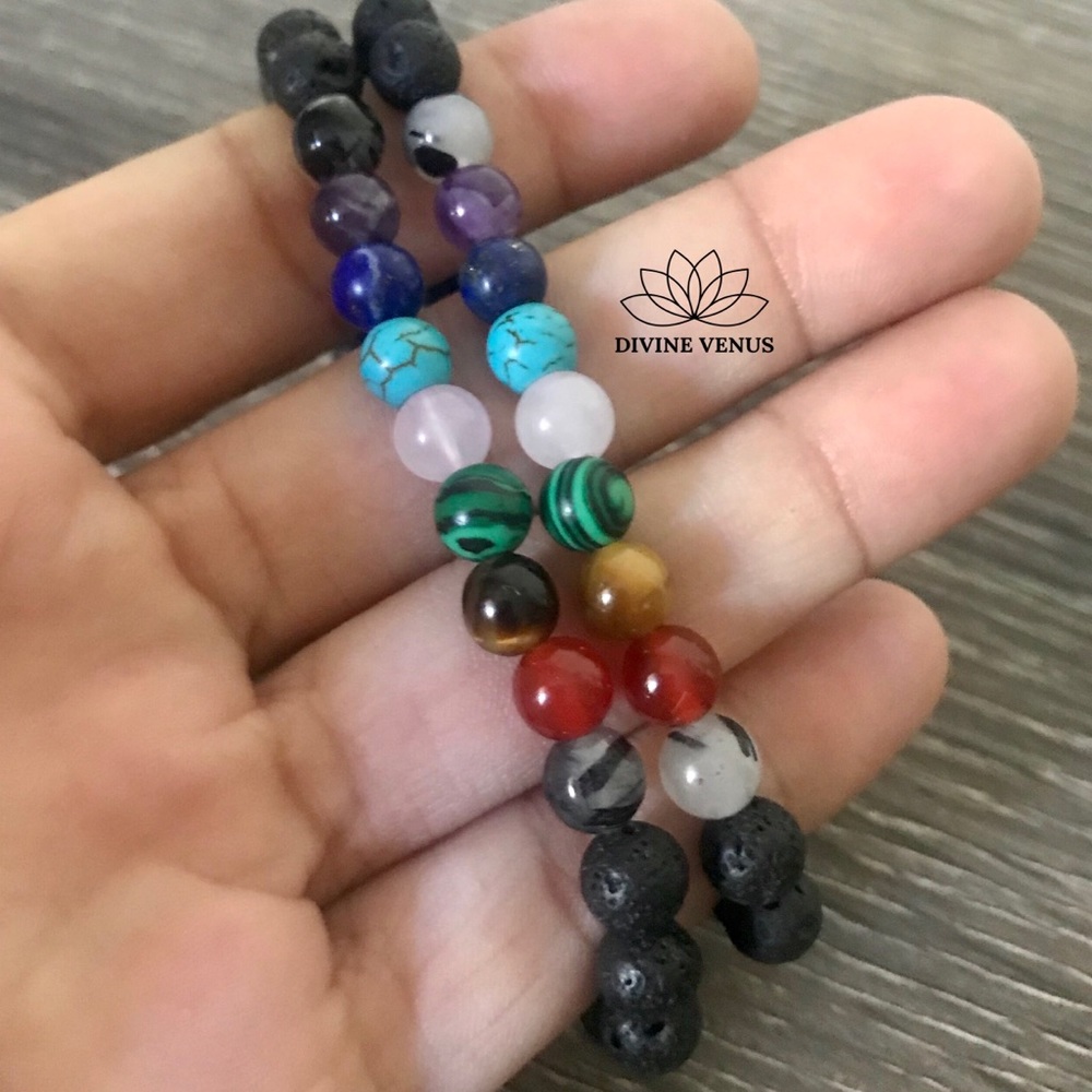 Chakra Healing Bracelet - Handmade Natural Stones - Picture 5 of 8